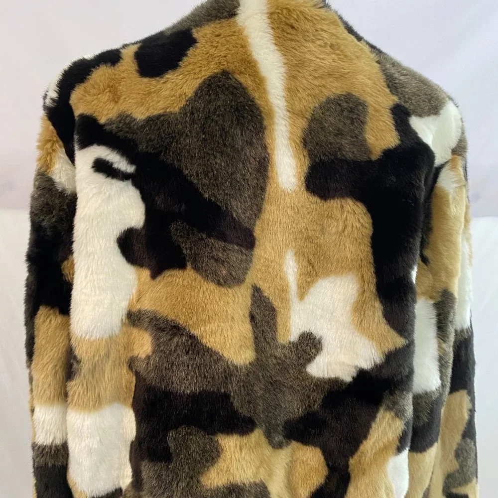 Bagatelle Multicolor Faux Fur Lined Jacket NWOT Women's Size Large - Picture 7 of 16